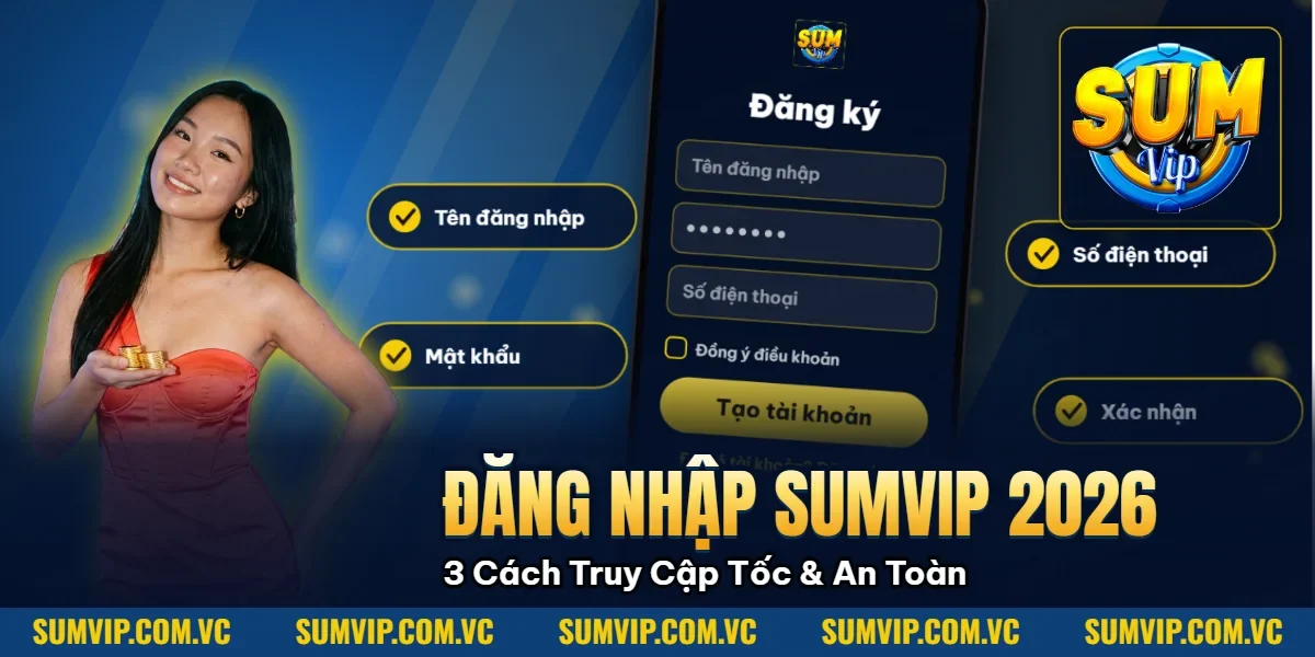 Đăng Nhập Sumvip 2026: 3 Cách Truy Cập Siêu Tốc & An Toàn Nhất Đăng Nhập Sumvip 2026: 3 Cách Truy Cập Siêu Tốc & An Toàn Nhất